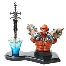 Brieföffner Orangener Kobold / Warlord Games Orange Goblin mit Tischständer