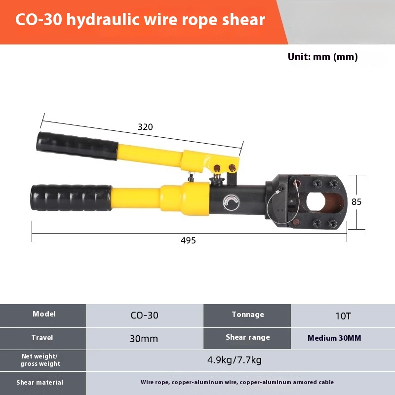 Copper Aluminum Armored Cable Cutter CO-30 Manual Scissors-image