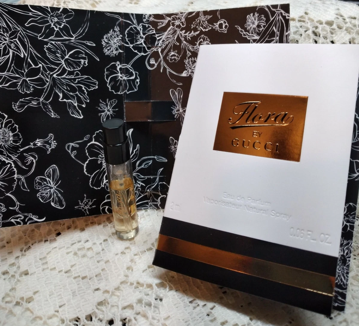 GUCCI Flora EDP Perfume LUX Carded SAMPLE Sprays X3 .06 floz