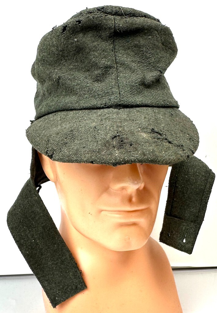 WW2 German WAFFEN SS M43 cap no insignias attic found headgear