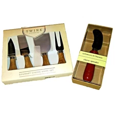 gourmet cheese knives set of 4 twine living  & 1 Cheese Spread Knife