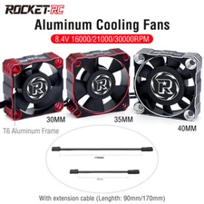 Rocket-RC A3 Metal Cooling Fan 30/35/40mm 8.4V JST Plug For RC ESC Motor