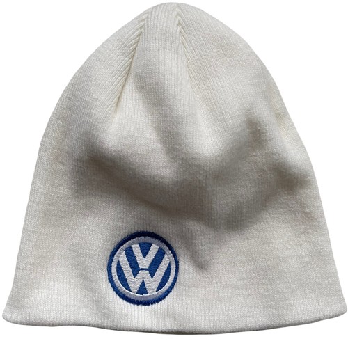 Volkswagen AJM White Snow Beanie Ribbed 