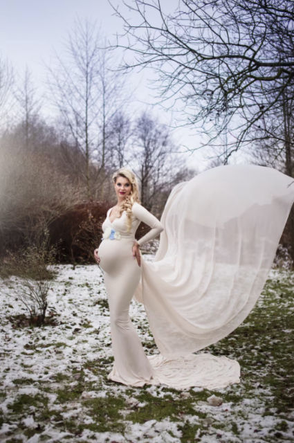 Removable Detachable Extended Train for Maternity or Wedding Dress Photoshoot