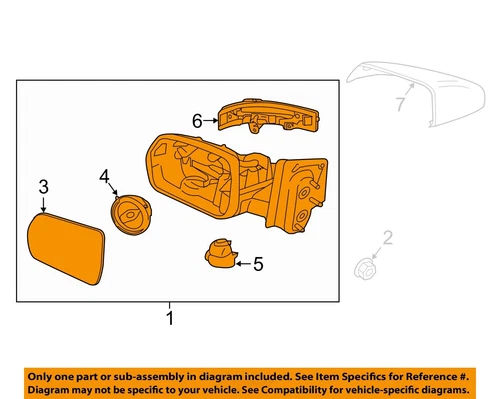 FORD OEM 15-16 Edge Door Side Rear View Mirror-Housing Right FT4Z17682AA