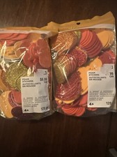 Creatology Fall Autumn Pumpkins Thanksgiving Foam Stickers. 2 Sets Of 120 Each