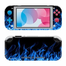 For Nintendo Switch Lite Protective Vinyl Skin Wrap Blue Flame Decal