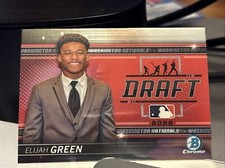 Elijah Green 2022 Bowman Draft Baseball Draft Night #BDN-5 Washington Nationals
