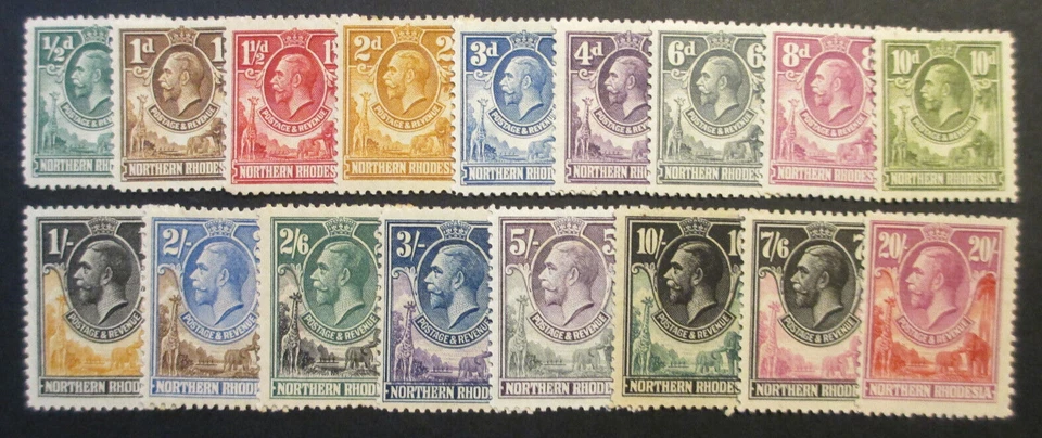 Northern Rhodesia - KGV Definitives Issued: 1 April 1925 - 29 - SG1-17 ~ MH - Image 2 of 3