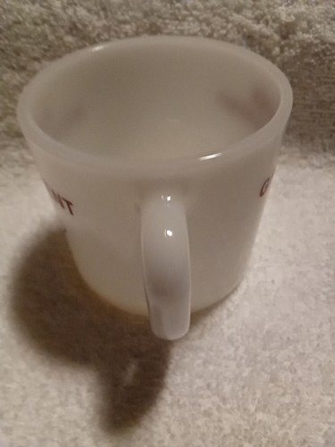 Vtg Anchor Hocking Milk Glass Coffee Mug Super Grandparent Diamond T #5120 USA - Picture 7 of 9