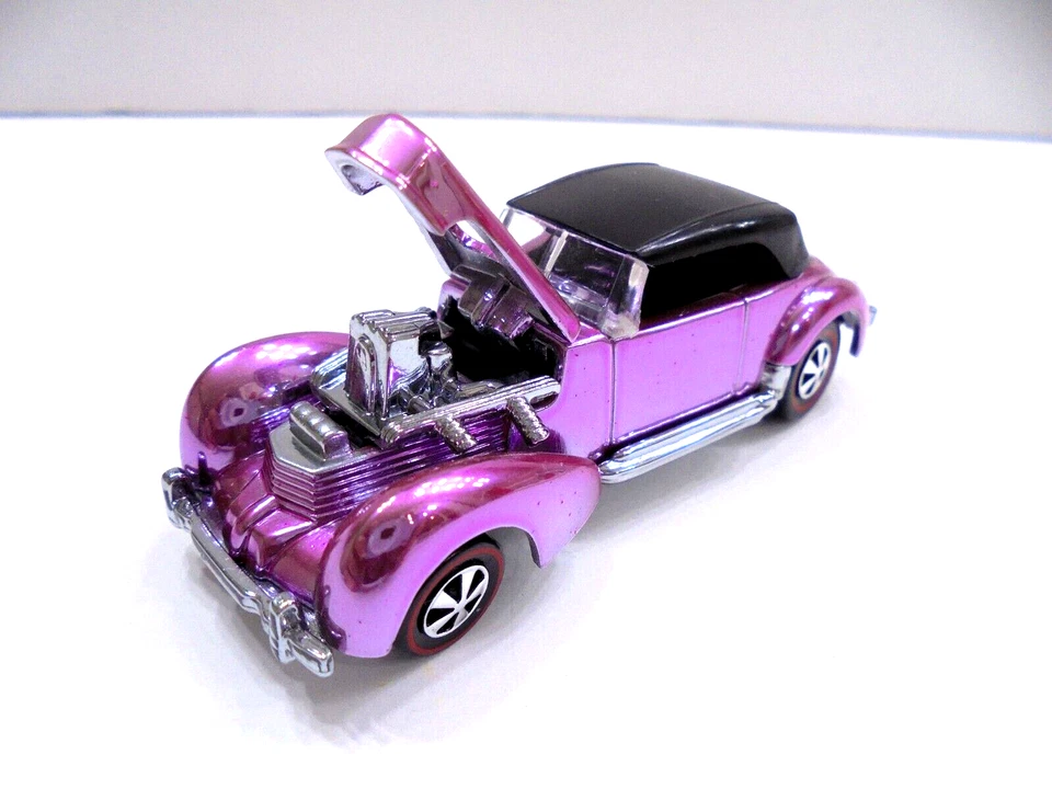 Redline Hotwheel Classic Cord CUSTOM PINK SPECTRAFLAME/CLUB CAR 1 Of 1 BLT - Image 3 of 4