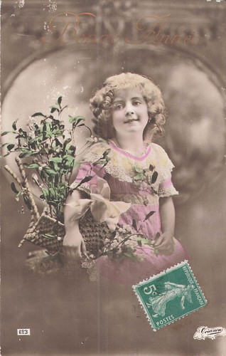 Jolie carte postale de Noël vintage non écrite - Collection