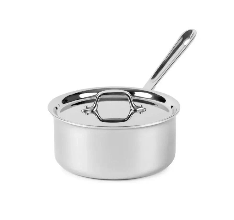 All-Clad D3 3-Ply Stainless Steel Sauce Pan with Lid - 3 quart