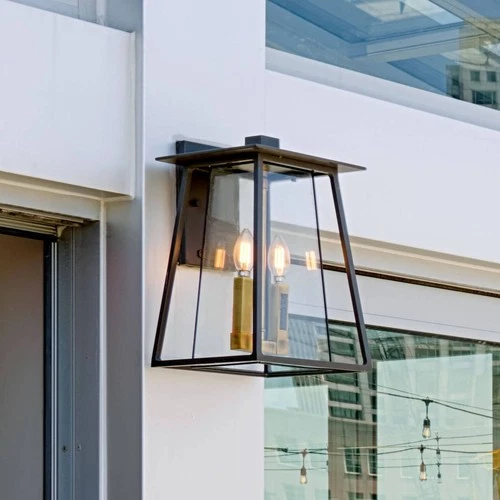 Hinkley Walker 15"H 2-Light Bronze Outdoor Wall Light - Picture 1 of 10