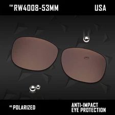 Earth Brown Polarized Replacement Lens for Ray-Ban Meta Wayfarer RW4012-53mm