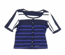 AirField Damen mehrfarbig gestreift Knopfleiste, Größe 10