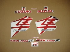 Stickers for Suzuki Hayabusa GSX1300R custom chrome red decals kit graphics 1340