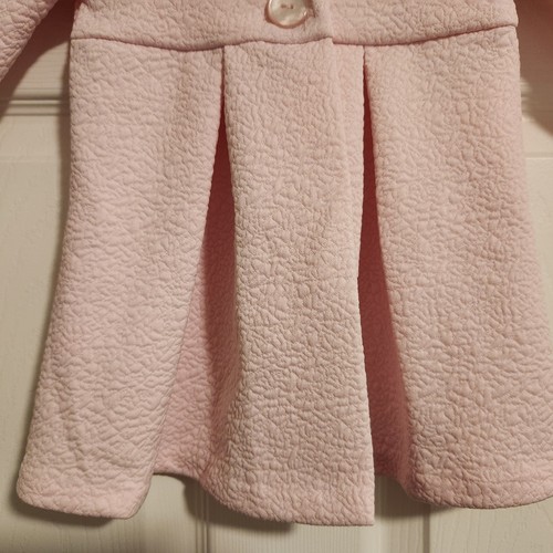 Baby Bonnie Baby Pink Dress Coat NWT size 12 months, Buttons pleats, long - Picture 5 of 7