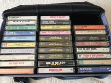 Country Cassette And Other Various Performers 54 Total In Carrying Case