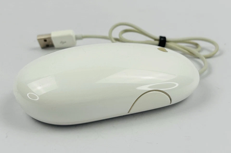 Apple A1152 USB Wired Mighty Mouse MB112LL/B - 19" Cable - TESTED - Image 3 of 4