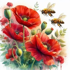 Diamond Art Kits, Adult Flower Diamond Painting Kit for Beginners, 5D DIY Full
