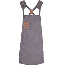 Thick Canvas Work Apron Unisex Design with Crossbody Comfort for Various Tasks