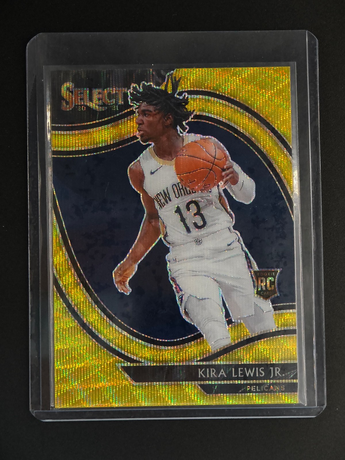 Kira Lewis Jr. 2020-21 Panini Select Basketball RC Gold Wave Courtside [3hk