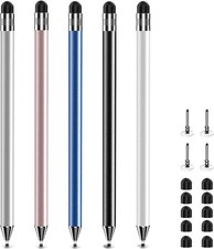 Stylus with 10 Rubber Nibs  4 Clear Tips, 2-in-1 Stylus Pen for Touch Screen 5
