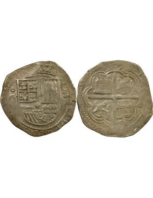 Espagne Philippe II - 4 Reales Argent - 1576 / 1587 G Grenade - Photo 1/3