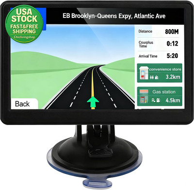 Car GPS Navigation 7 Inch Touch Screen 2026 Map Voice Guidance Alerts North