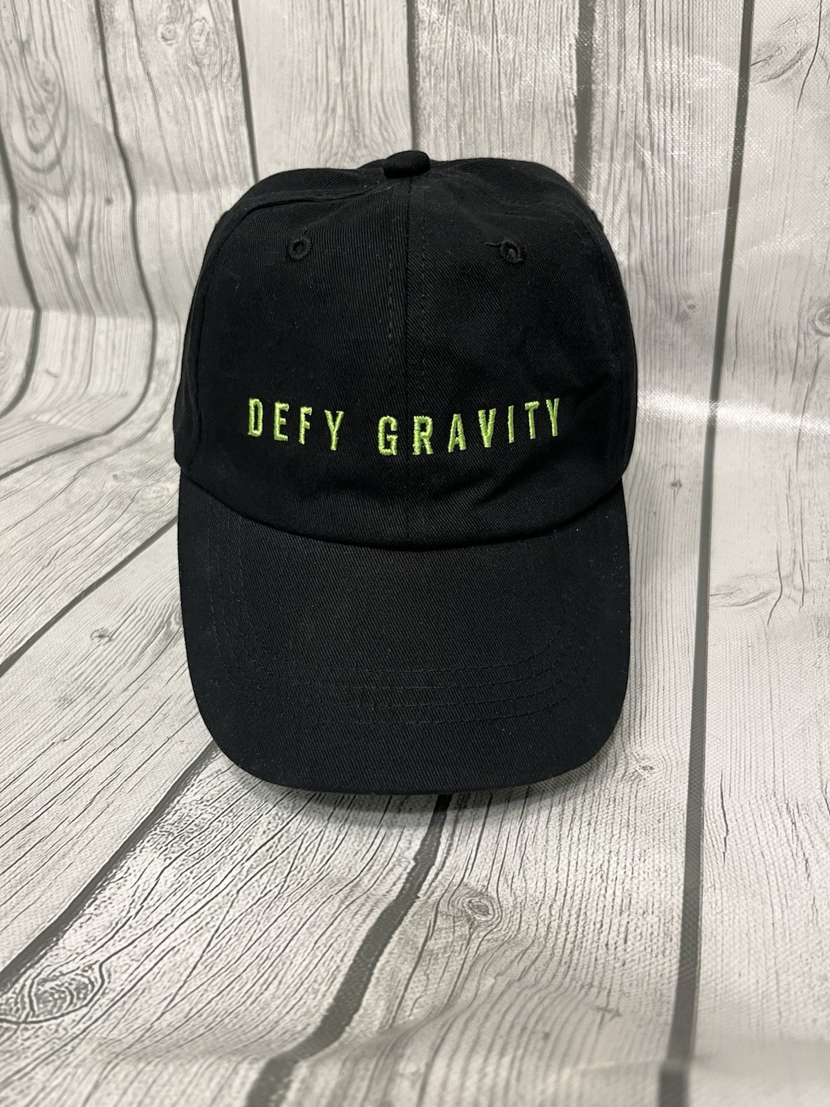 Defy Gravity Wicked Slideback Hat Solid Black One… - image 1