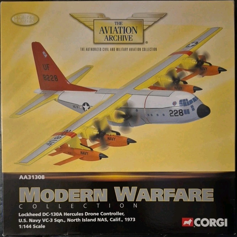 Corgi Aviation AA31308 Lockheed DC-130A Hercules Drone Controller US Navy 1973