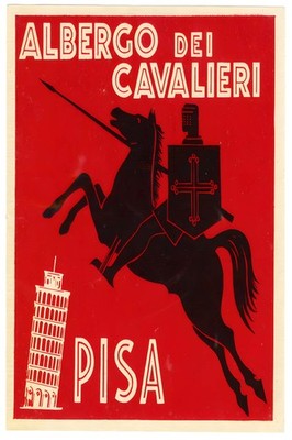   Albergo dei Cavalieri - Pisa Poster - 24x36  Vintage Style Travel Art   !