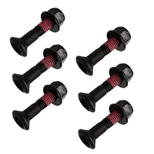 6 PCS Sprocket Bolt and Nut Kit, Motocross Dirt Bike Chain Screw, Black