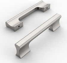 10 Pack Amerdeco Brushed Satin Nickel Cabinet Pulls Handle 3.75" Hole Centers