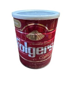 VTG Folgers Coffee Can Mountain Grown Electric Perc 32oz With Lid Regular