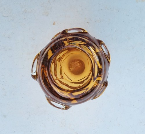 Börne Augustsson 'Borne' Amber Glass Vase for Åseda, Sweden 1948 16.5cm tall - Bild 7 von 9