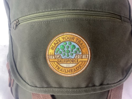 BLAZE YOUR TRAIL Backpack Laptop Bag Gorp Salesforce Dreamforce Military Green - 第 2/19 張圖片