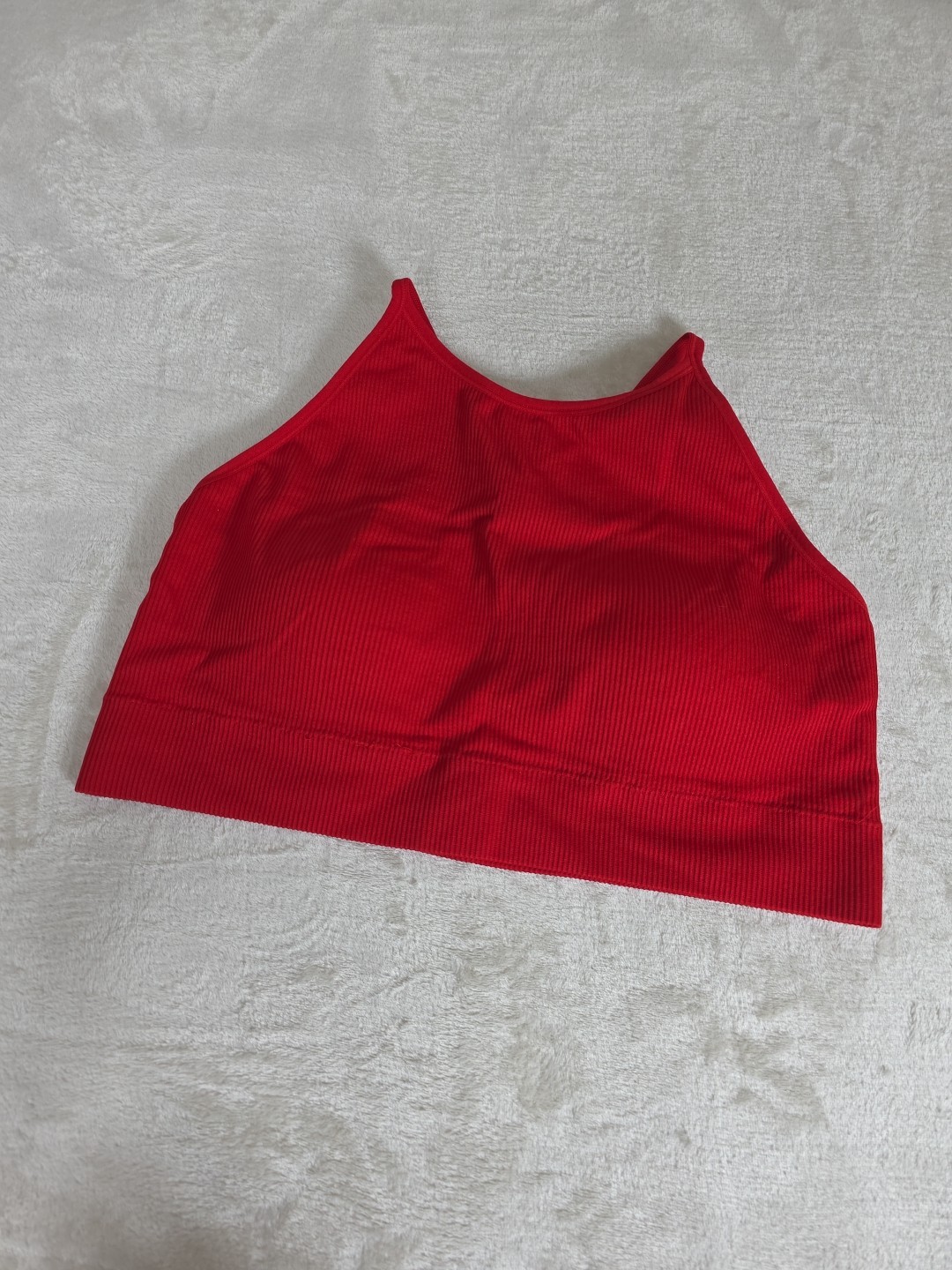 Torrid Bralette 2 Red Bra Ribbed Racerback Seamless Lightly Lined Plus Sewn Cups-image