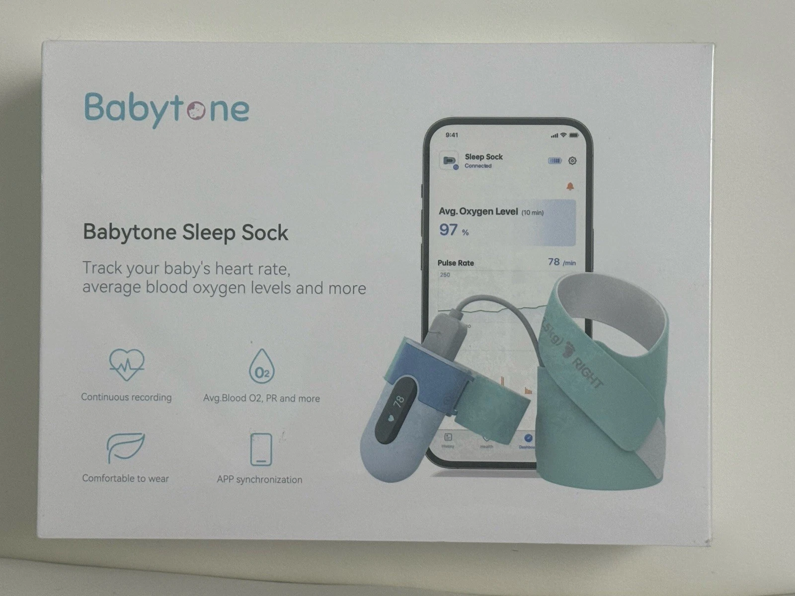 Babytone Monitor Baby's Heart Rate and Oxygen Level Baby Sleep Monitor