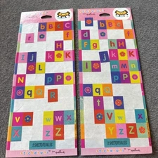 Vtg Hallmark Stickeroni Stickers Alphabet Colorful Flowers
