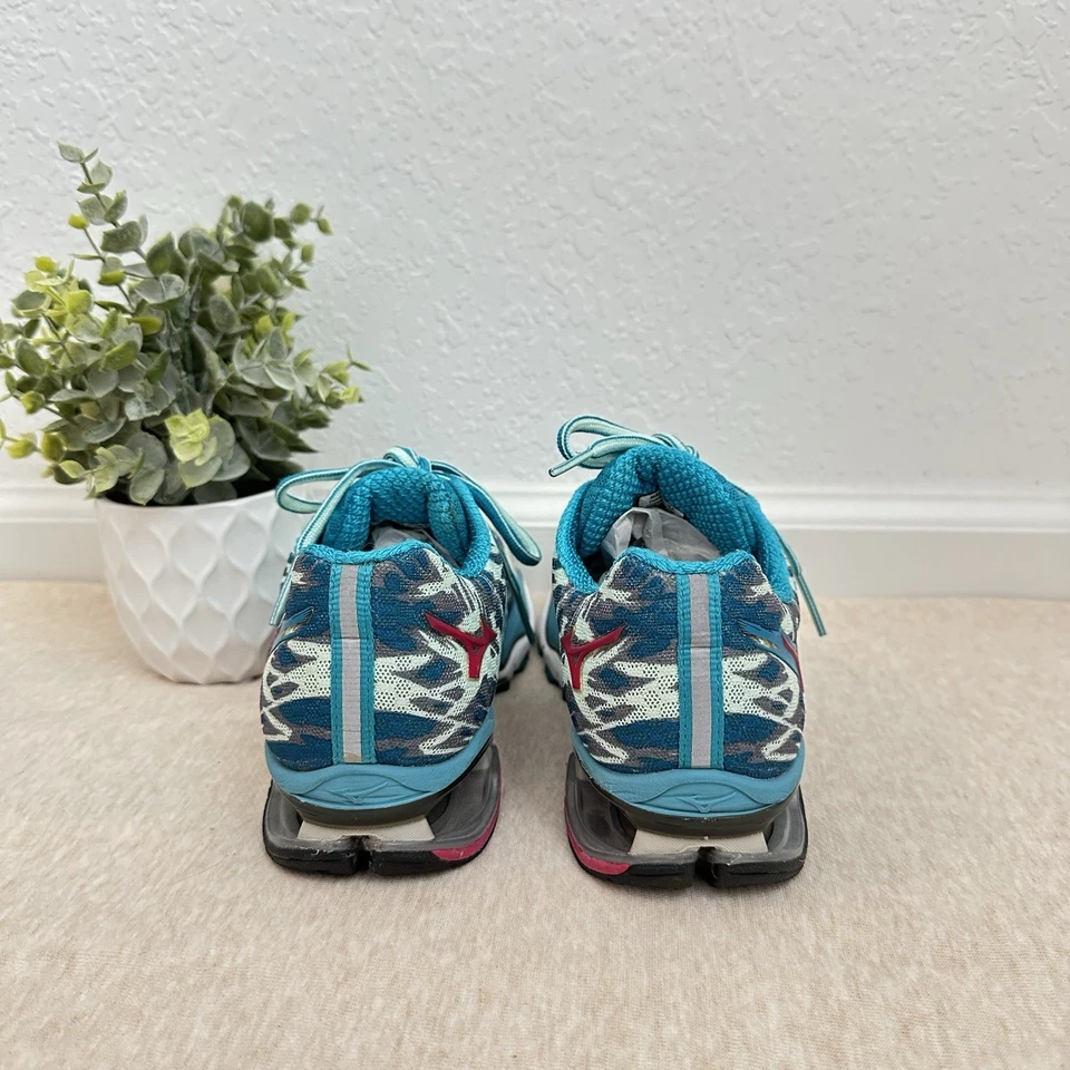 美津浓女式 Wave Creation 15 蓝色跑步网眼运动鞋 6 码 — 第 4/4 张图片