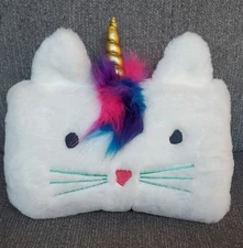 PLUSH FAUX FUR KITTY CAT UNICORN CHILD'S HAND WARMER MUFFLER,  SUPER SOFT!