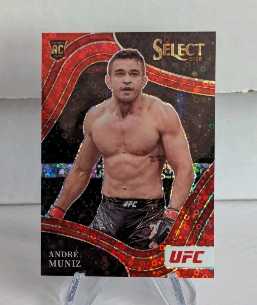 Andre Muniz 2022 Panini Select UFC Octagonside 300 Red Disco Prizm RC SP #d/199