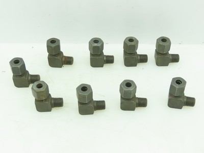 VOSS S8 Steel Flareless 90° Male Compression Elbow 8mm Tube x 1/4 BSPT Lot of 9