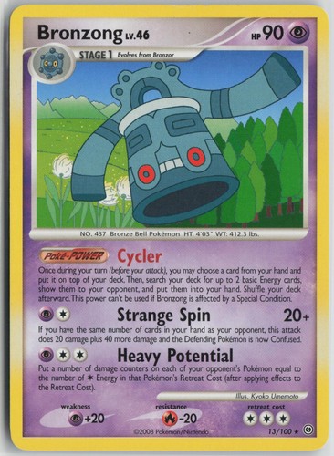 Bronzong 13/100 Rare Stormfront Pokemon Lightly Played