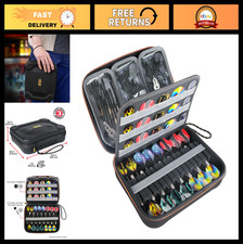 XL Semi Hard Shell Dart Case - Protective Storage for 15-Piece Dart Set, Tips