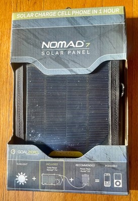 Goal Zero Nomad 7 USB 12V Foldable Solar Panel Weather-Resistant Portable