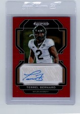 2022 Prizm Draft Picks Terrel Bernard Auto /199 Red Card RA-TBE Autograph Baylor