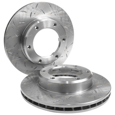 Front Dimpled Slotted Brake Disc Rotors for Landcruiser 80 Series 90~92 ...